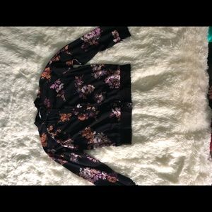Black floral jacket
